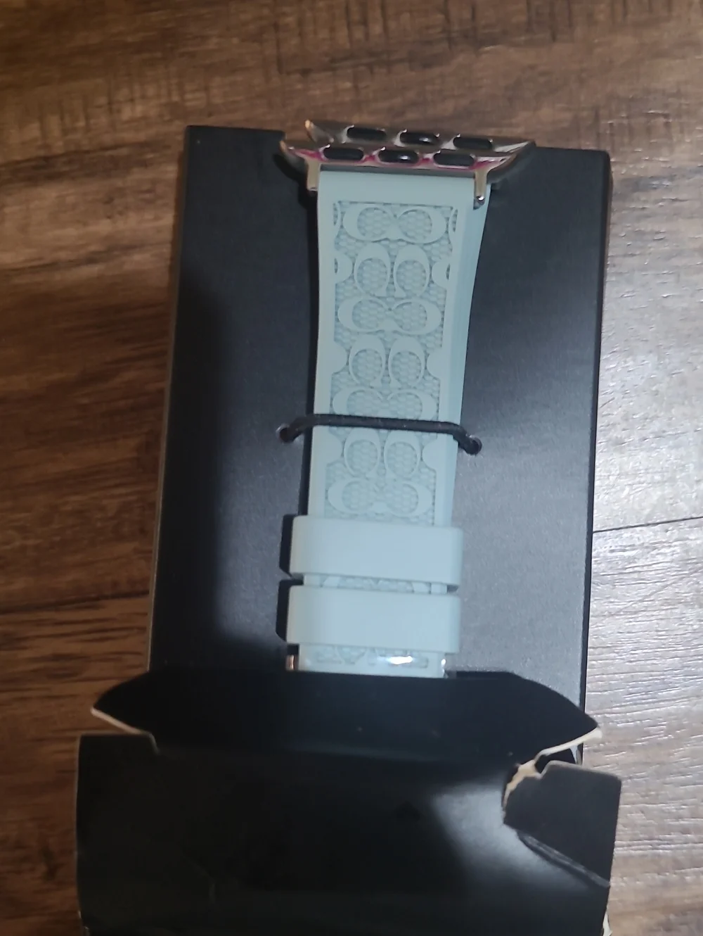 Coach Embossed Apple Watch Band, Blue (Brand new, MSRP 85$)